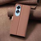 For OPPO A60 4G Color Matching RFID Anti-theft Leather Phone Case(Brown) - 3