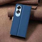 For OPPO A60 4G Color Matching RFID Anti-theft Leather Phone Case(Blue) - 3