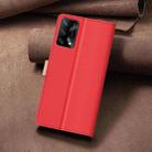 For OPPO A74 4G / F19 4G Color Matching RFID Anti-theft Leather Phone Case(Red) - 3