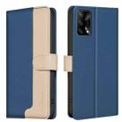 For OPPO A74 4G / F19 4G Color Matching RFID Anti-theft Leather Phone Case(Blue) - 1