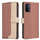 For OPPO A74 5G / A93 5G / A54 5G Color Matching RFID Anti-theft Leather Phone Case(Brown) - 1