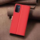 For OPPO A74 5G / A93 5G / A54 5G Color Matching RFID Anti-theft Leather Phone Case(Red) - 3