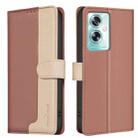 For OPPO A79 5G Color Matching RFID Anti-theft Leather Phone Case(Brown) - 1