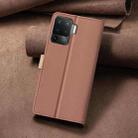 For OPPO A94 4G / Reno5 F / F19 Pro Color Matching RFID Anti-theft Leather Phone Case(Brown) - 3