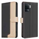 For OPPO A94 4G / Reno5 F / F19 Pro Color Matching RFID Anti-theft Leather Phone Case(Black) - 1
