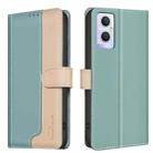 For OPPO A96 5G / Reno7 Z Color Matching RFID Anti-theft Leather Phone Case(Green) - 1