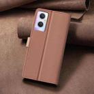 For OPPO A96 5G / Reno7 Z Color Matching RFID Anti-theft Leather Phone Case(Brown) - 3