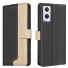 For OPPO A96 5G / Reno7 Z Color Matching RFID Anti-theft Leather Phone Case(Black) - 1