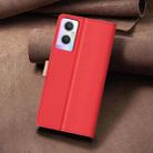 For OPPO A96 5G / Reno7 Z Color Matching RFID Anti-theft Leather Phone Case(Red) - 3