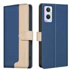 For OPPO A96 5G / Reno7 Z Color Matching RFID Anti-theft Leather Phone Case(Blue) - 1