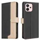 For OPPO Reno14 F 5G Color Matching RFID Anti-theft Leather Phone Case(Black) - 1