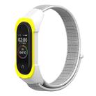 For Xiaomi Mi Band 5 / 4 / 3 Nylon Watch Band(Seashell+White Yellow) - 1