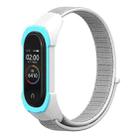 For Xiaomi Mi Band 5 / 4 / 3 Nylon Watch Band(Seashell+White Sky Blue) - 1