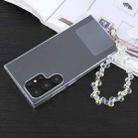 Colorful Crystal Bead Chain Anti-lost Phone Short Lanyard(White) - 1