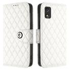 For itel A23 Pro / A17 Rhombic Texture Flip Leather Phone Case with Lanyard(White) - 2