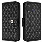 For itel P17 / A27 Rhombic Texture Flip Leather Phone Case with Lanyard(Black) - 2