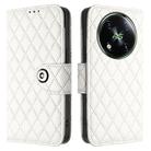 For itel RS4 S666LN Rhombic Texture Flip Leather Phone Case with Lanyard(White) - 2