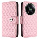 For itel RS4 S666LN Rhombic Texture Flip Leather Phone Case with Lanyard(Pink) - 2