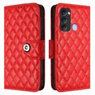 For itel S17 / Vision 3 Rhombic Texture Flip Leather Phone Case with Lanyard(Red) - 2