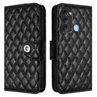 For itel S17 / Vision 3 Rhombic Texture Flip Leather Phone Case with Lanyard(Black) - 2