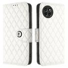 For itel S23 S665L Rhombic Texture Flip Leather Phone Case with Lanyard(White) - 2