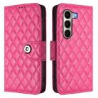 For Itel A95 5G Rhombic Texture Flip Leather Phone Case with Lanyard(Rose Red) - 2