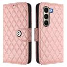 For Itel A95 5G Rhombic Texture Flip Leather Phone Case with Lanyard(Coral Pink) - 2
