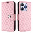 For Itel A90 Rhombic Texture Flip Leather Phone Case with Lanyard(Pink) - 2