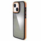 For iPhone 13 Gold Shield 3 in 1 Phone Case(Orange) - 1