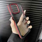 For iPhone 13 Pro Max Gold Shield 3 in 1 Phone Case(Red) - 2