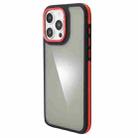 For iPhone 15 Pro Gold Shield 3 in 1 Phone Case(Red) - 1