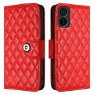 For Tecno Pop 6c / itel A18 Rhombic Texture Flip Leather Phone Case with Lanyard(Red) - 2