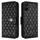 For Tecno Pop 6c / itel A18 Rhombic Texture Flip Leather Phone Case with Lanyard(Black) - 2