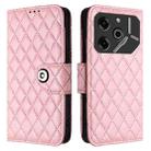 For Tecno Pova 6 Pro / Pova 6 5G Rhombic Texture Flip Leather Phone Case with Lanyard(Pink) - 2