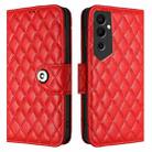 For Tecno Pova Neo 2 Rhombic Texture Flip Leather Phone Case with Lanyard(Red) - 2