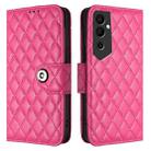 For Tecno Pova Neo 2 Rhombic Texture Flip Leather Phone Case with Lanyard(Rose Red) - 2