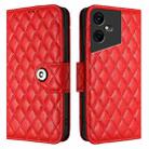 For Tecno Pova Neo 3 Rhombic Texture Flip Leather Phone Case with Lanyard(Red) - 2