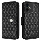 For Tecno Pova Neo 3 Rhombic Texture Flip Leather Phone Case with Lanyard(Black) - 2