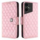 For Tecno Pova Neo 3 Rhombic Texture Flip Leather Phone Case with Lanyard(Pink) - 2