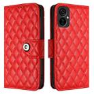 For Tecno Spark 9 Pro / Spark 9T Rhombic Texture Flip Leather Phone Case with Lanyard(Red) - 2