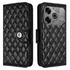 For Tecno Pova 6 Neo Rhombic Texture Flip Leather Phone Case with Lanyard(Black) - 2