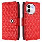 For Tecno Spark 30 5G Rhombic Texture Flip Leather Phone Case with Lanyard(Red) - 2