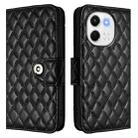 For Tecno Spark 30 5G Rhombic Texture Flip Leather Phone Case with Lanyard(Black) - 2