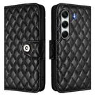 For Tecno Camon 40 4G Rhombic Texture Flip Leather Phone Case with Lanyard(Black) - 2