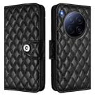 For Tecno Camon 40 Premier Rhombic Texture Flip Leather Phone Case with Lanyard(Black) - 2