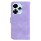 For Xiaomi Redmi 13 4G Seven-shaped Embossed Leather Phone Case(Purple) - 3