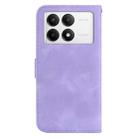 For Xiaomi Redmi K70 / K70 Pro Seven-shaped Embossed Leather Phone Case(Purple) - 3