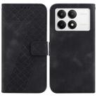 For Xiaomi Redmi K70 / K70 Pro Seven-shaped Embossed Leather Phone Case(Black) - 1