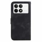 For Xiaomi Redmi K70 / K70 Pro Seven-shaped Embossed Leather Phone Case(Black) - 3