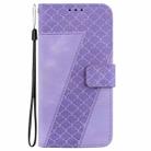 For Redmi Note 14 Pro / Note 14 Pro+ 5G Seven-shaped Embossed Leather Phone Case(Purple) - 3